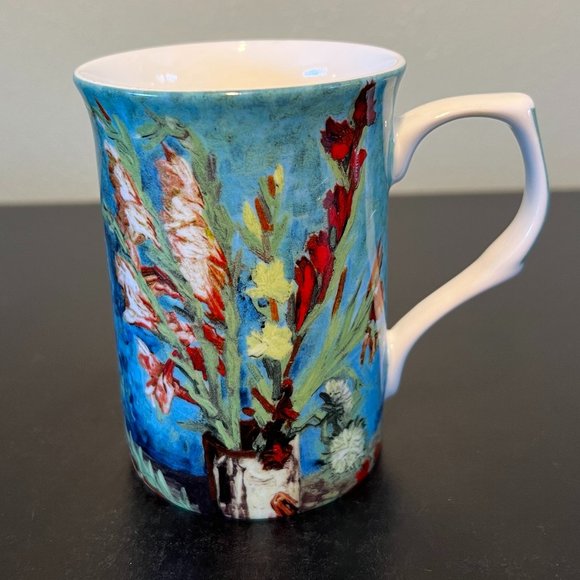 STECHCOL Gracie Bone China Cup / Mug ~ Impressionist Floral Gladiolus Still Life - Picture 3 of 8